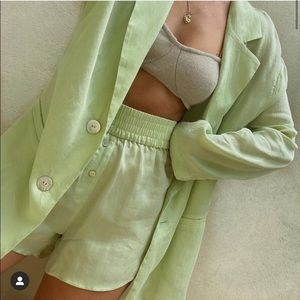 Zara green blazer set